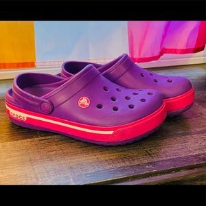 CROCS Hot Pink & Purple Crocband Clog Women's 11 Men's 9